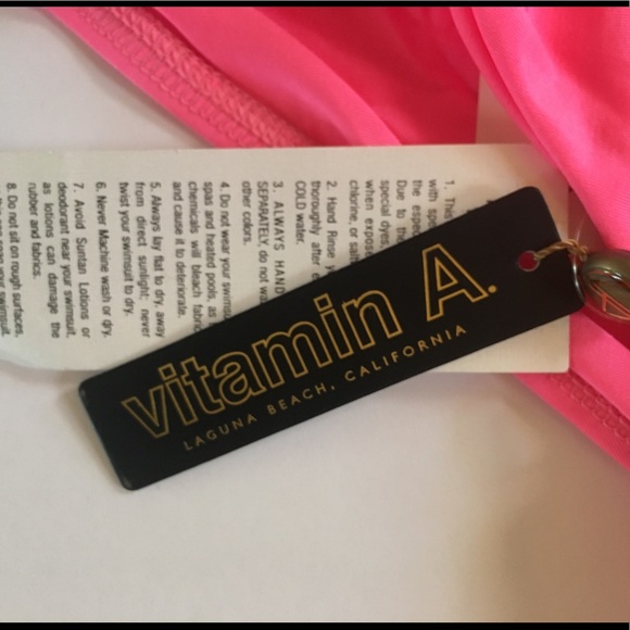 Vitamin A Cheeky bikini bottoms,sz xs, hot pink - Picture 4 of 6